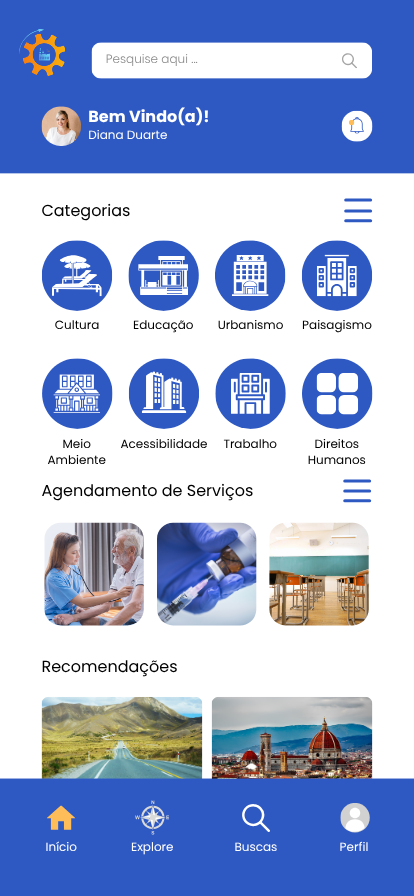 App Cidadão - Tela Principal